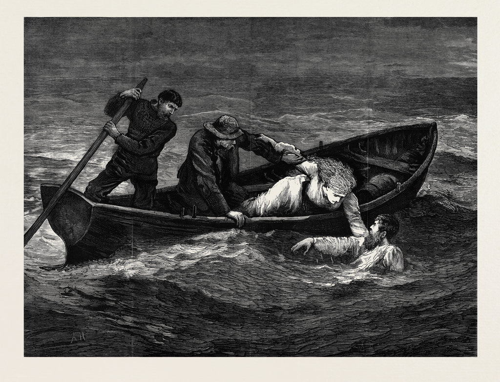 Detail of Scene from Mr. Charles Reade's New Drama, the Scuttled Ship, at the Olympic Theatre, London, 1877 by Anonymous