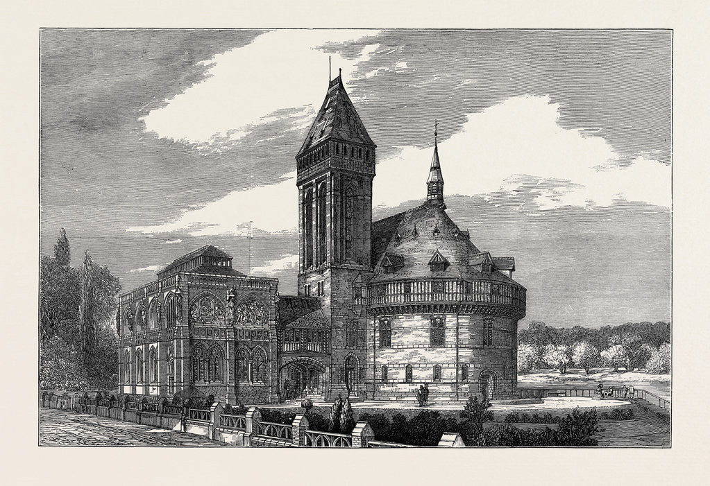 Detail of The Shakespeare Anniversary Celebration: The Proposed Memorial Buildings at Stratford-on-Avon by Anonymous