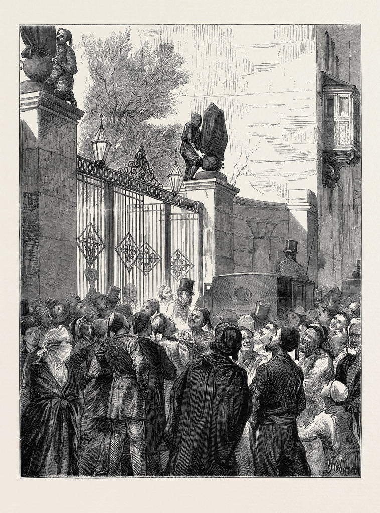 Detail of The War in the East: Departure of the Russian Embassy from Constantinople: Covering the Eagles by Anonymous