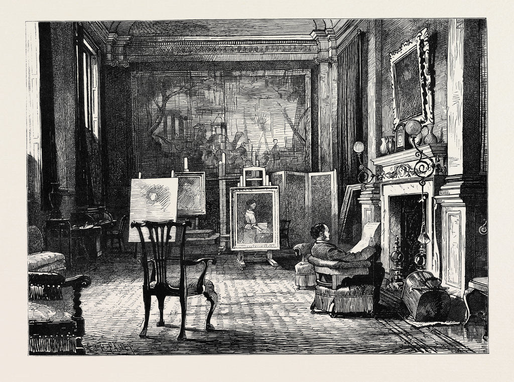 Detail of An Artist's Studio, Mr. J.E. Millais, R.A. At Home by Anonymous