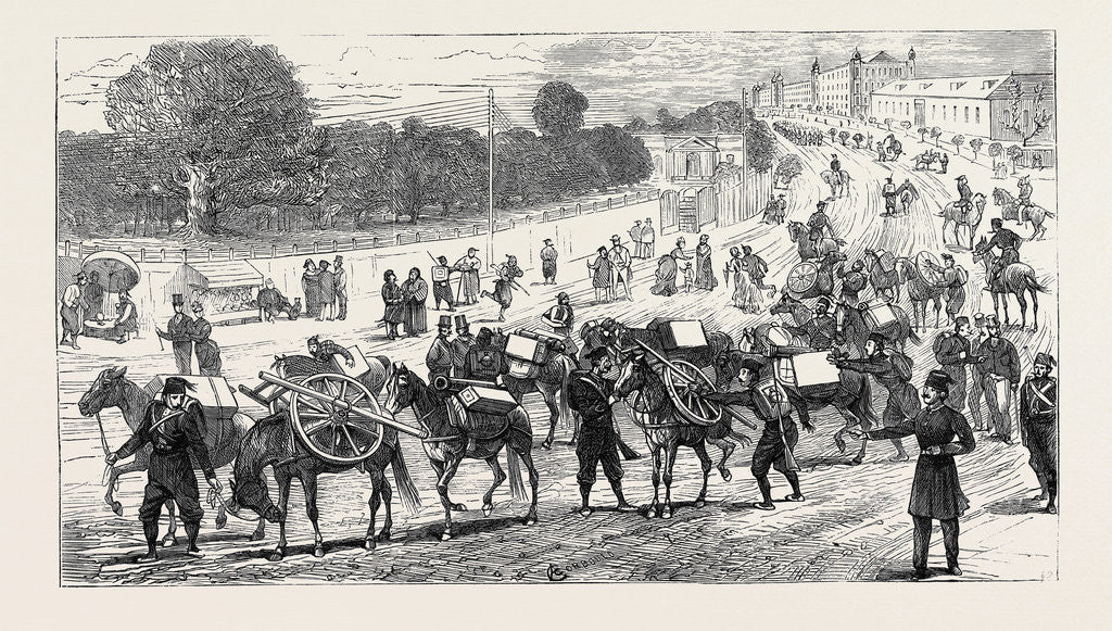 Detail of The War in the East: Departure from Constantinople of a Turkish Mountain Battery for the Defence of the Balkans by Anonymous