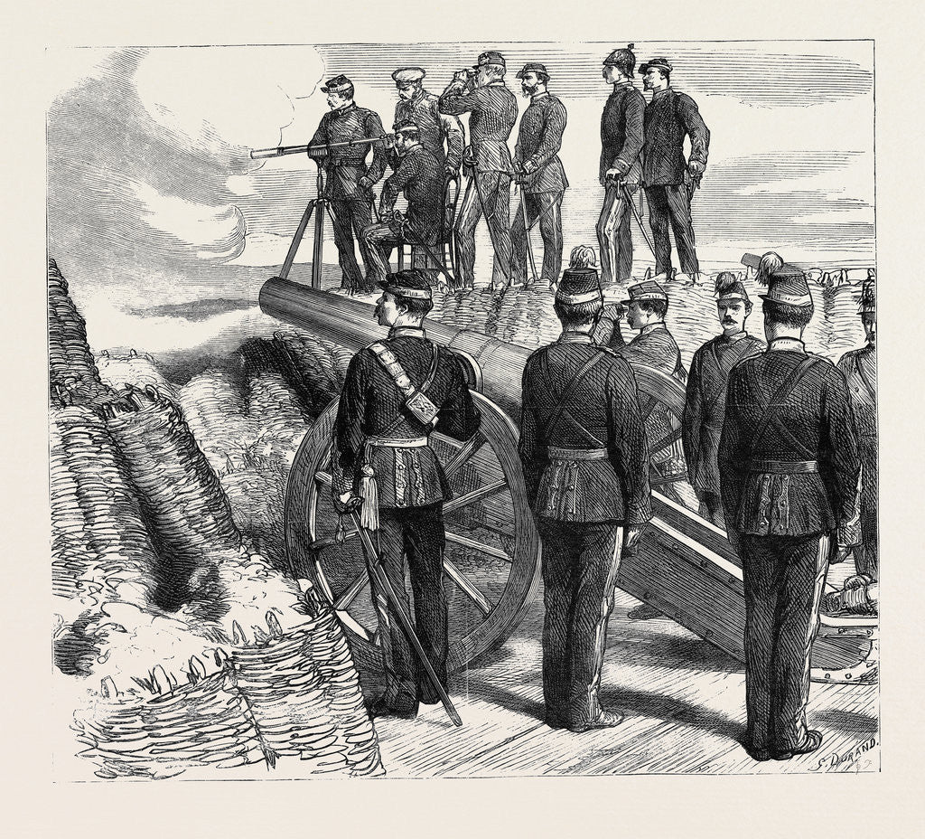 Detail of The War in the East, Cannonading at Kalafat by Anonymous