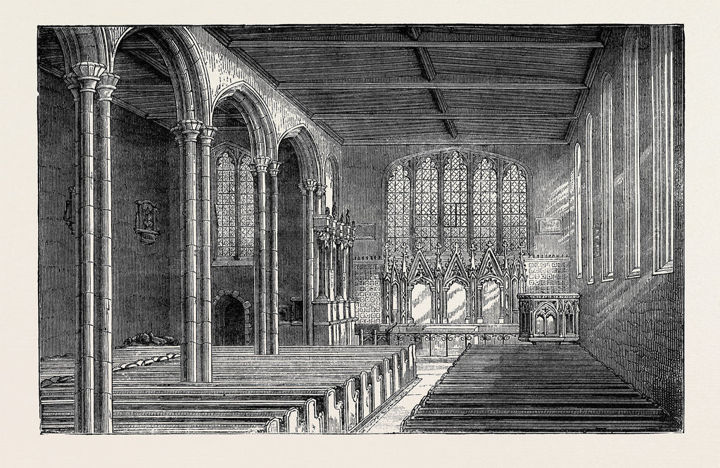 Detail of St. Peter's Chapel in the Tower of London, the Interior As Restored in 1877 by Anonymous