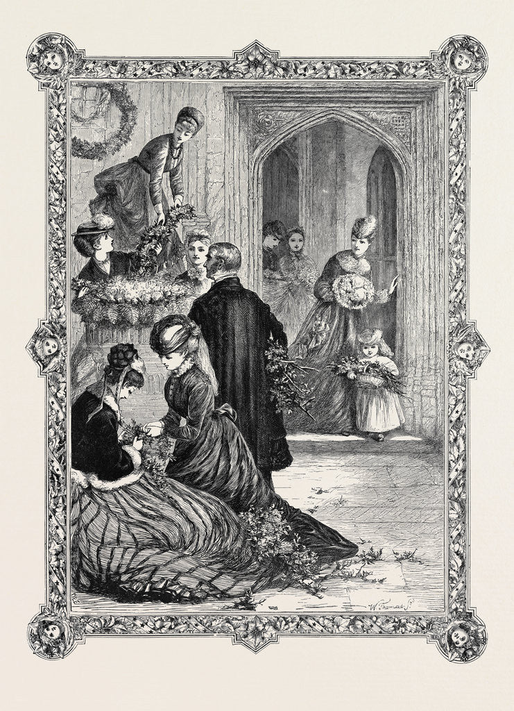 Detail of Floral Decorations, 1869 by Anonymous