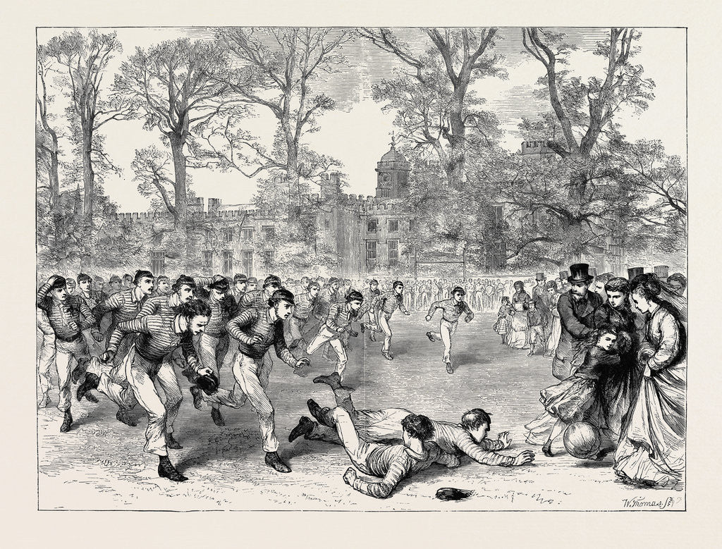 Detail of Football at Rugby, 1870 by Anonymous