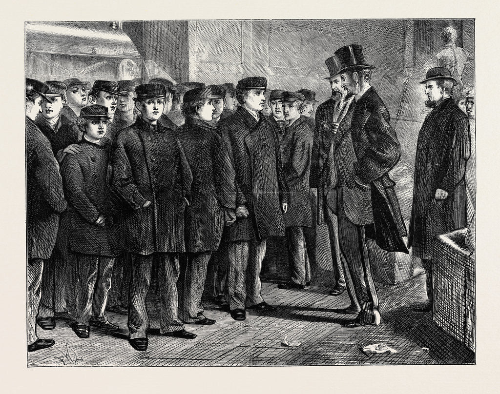 Detail of English Refuge Boys in New York, 1870, USA by Anonymous