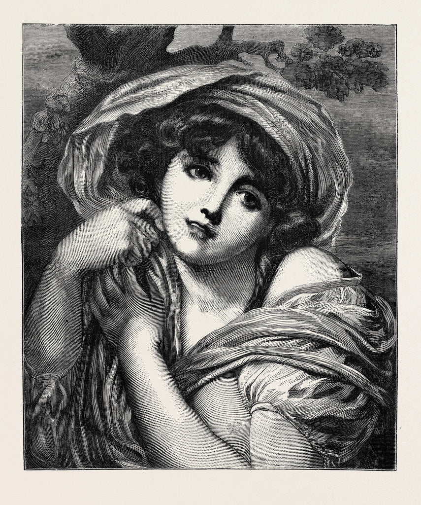 Detail of Head of a Girl, 1870 by Anonymous