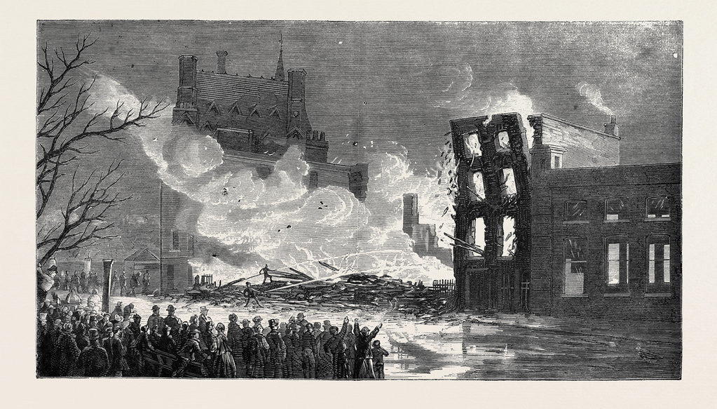 Detail of Scene of the Fire at the Old Star and Garter, London, 1870 by Anonymous