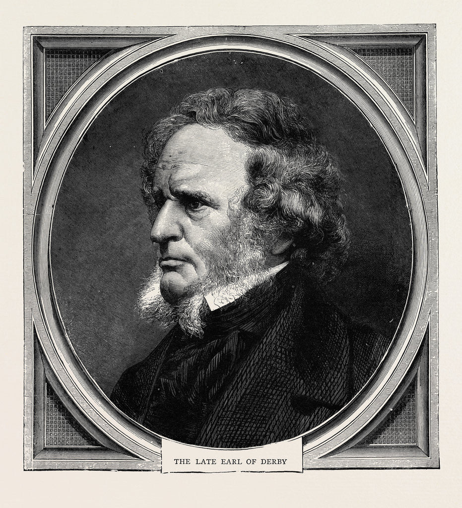Detail of The Late Earl of Derby, 1870 by Anonymous