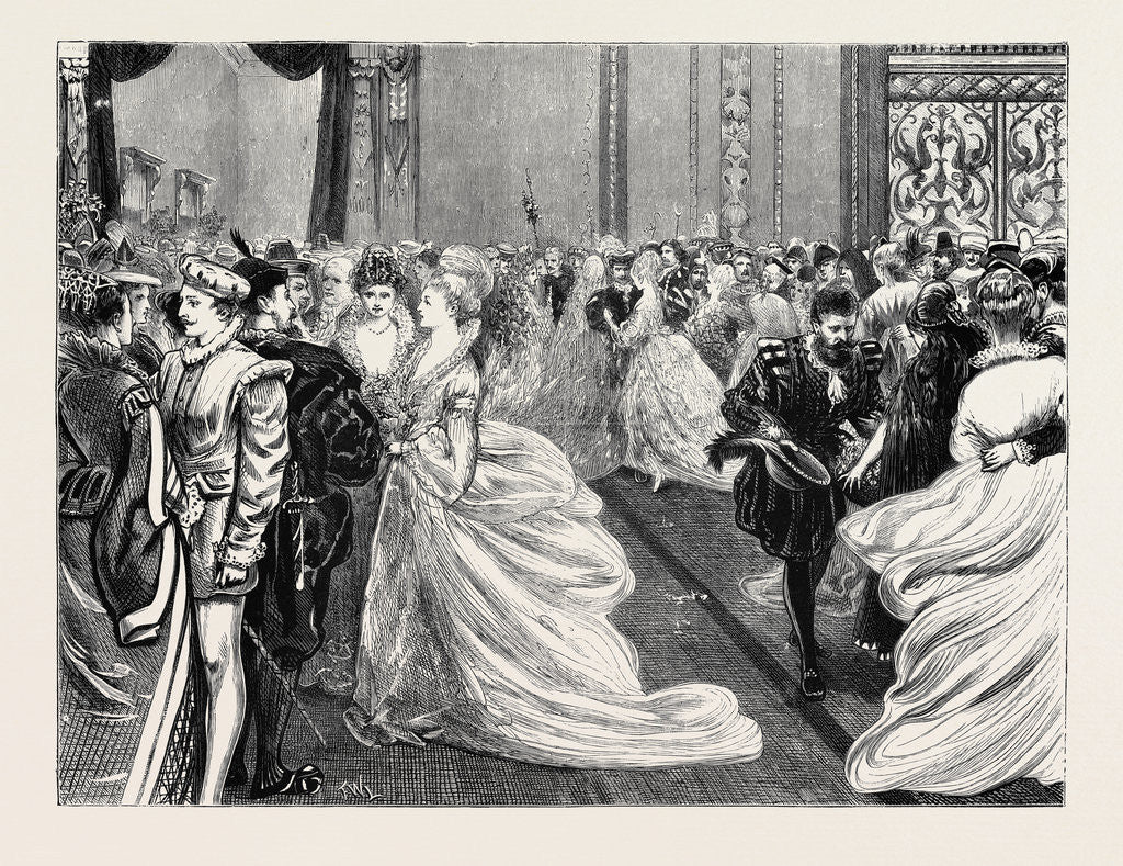 Detail of Fancy Ball at Manchester, 1870 by Anonymous
