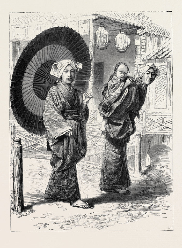 Detail of Japanese Ladies, 1870 by Anonymous