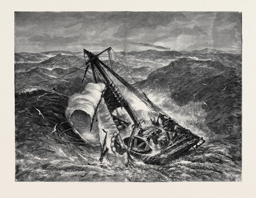 Detail of A Gale in the North Sea, 1870 by Anonymous