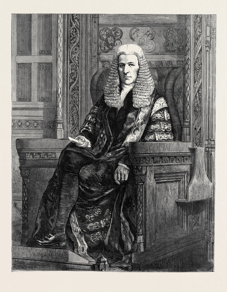 Detail of The Right Honourable the Speaker of the House of Commons, 1870 by Anonymous