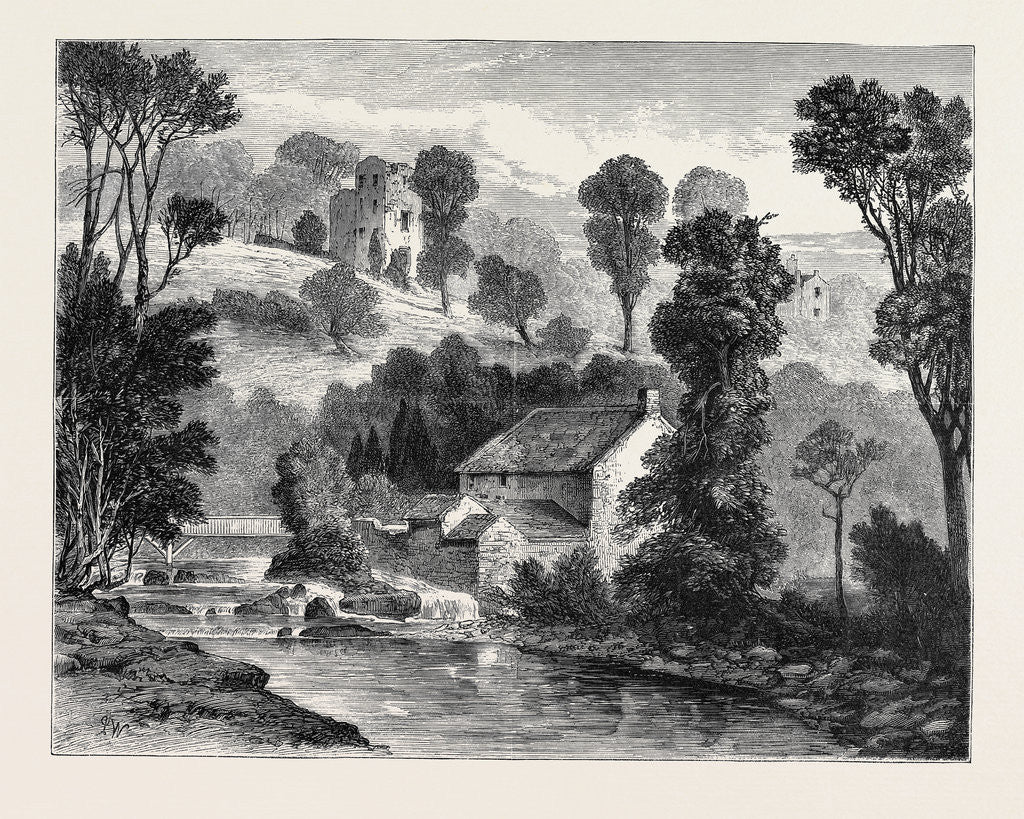 Detail of Dilston Castle, 1870 by Anonymous