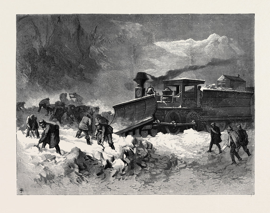 Detail of Snow Drift on the Union Pacific Railway, 1870 by Anonymous