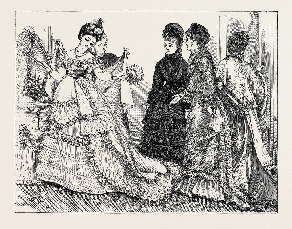 Detail of Paris Fashions, 1870 by Anonymous