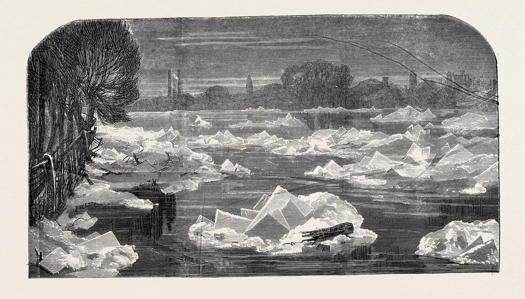 Detail of Ice on the Thames Near Chiswick, London, 1870 by Anonymous
