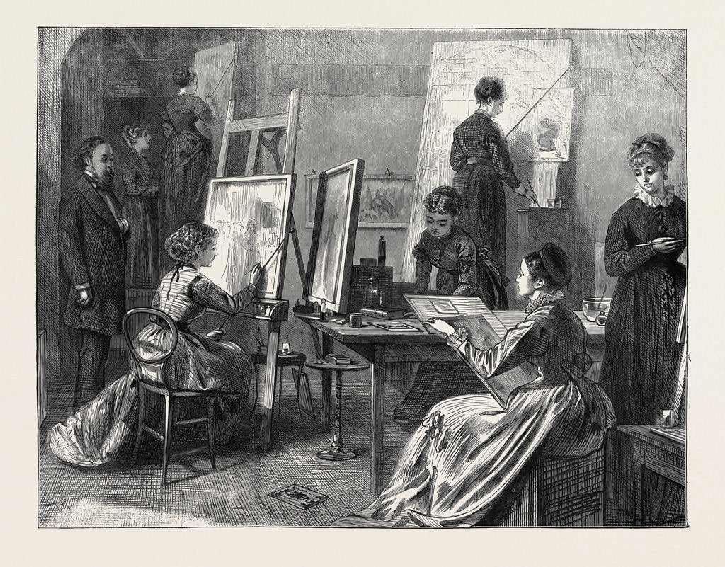 Detail of The Painting in the South Kensington Museum, London, 1870 by Anonymous