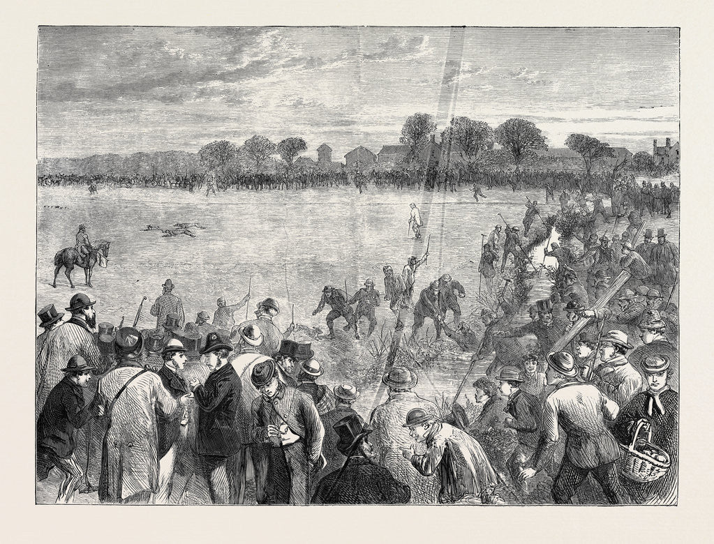 Detail of Coursing at Altcar, 1870 by Anonymous
