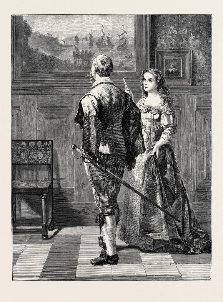 Detail of J'Y Etais from a Painting by F. Willems by Anonymous