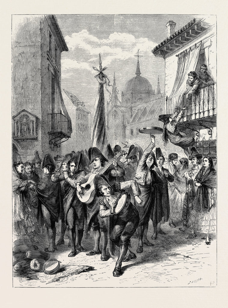 Detail of Spanish Carnival, 1870 by Anonymous