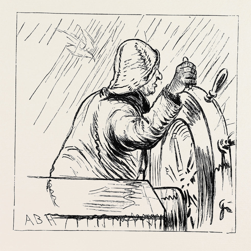 Detail of On the Atlantic Steamer: The Man at the Wheel, 1870 by Anonymous