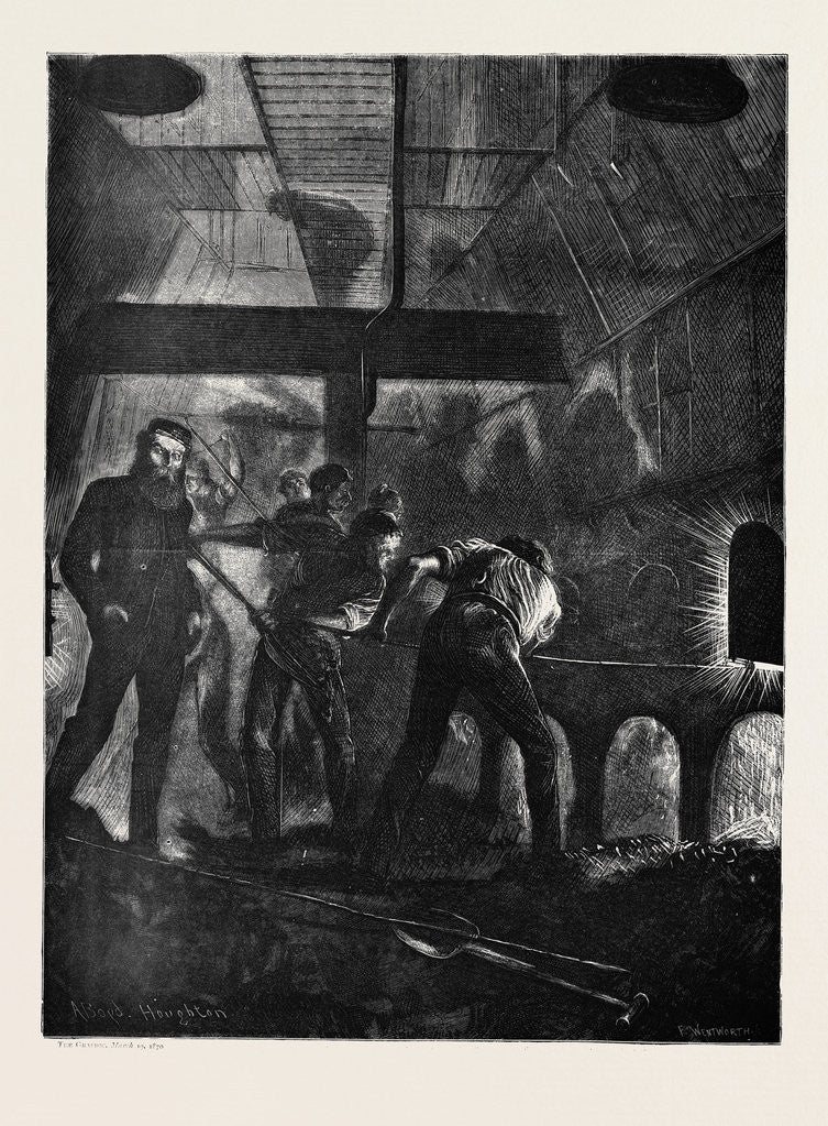 Detail of On the Atlantic Steamer: The Stoke Hole, 1870 by Anonymous