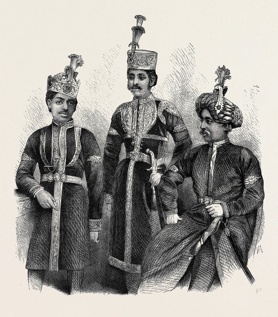 Detail of His Highness the Nawab Nazim of Bengal, Behar, and Orissa and His Sons, 1870 by Anonymous