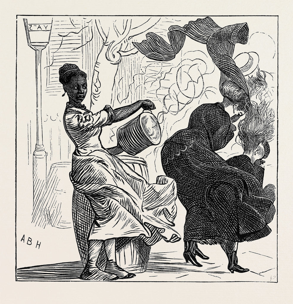 Detail of New York: The Dust Barrel Nuisance, 1870 by Anonymous