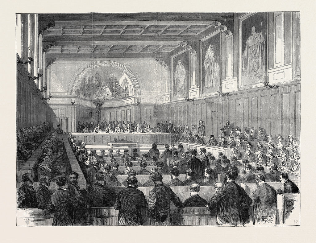Detail of The Trial of Prince Pierre Bonaparte, the Court at Tours, 1870 by Anonymous