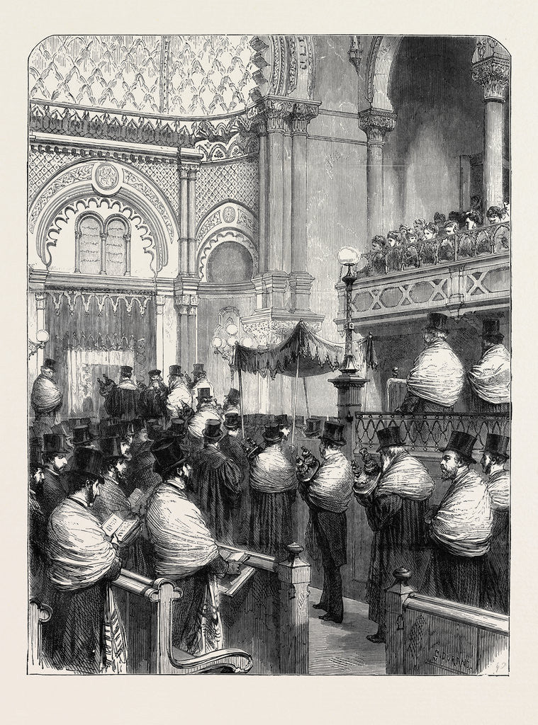 Detail of Consecration of the New Central Synagogue in Great Portland Street, 1870 by Anonymous