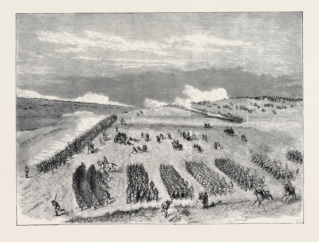 Detail of The Volunteer Review at Brighton: The Attack, 1870 by Anonymous