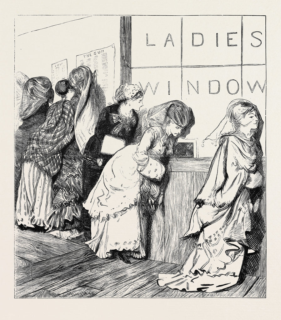 Detail of Ladies' Window at the New York Post Office, 1870 by Anonymous