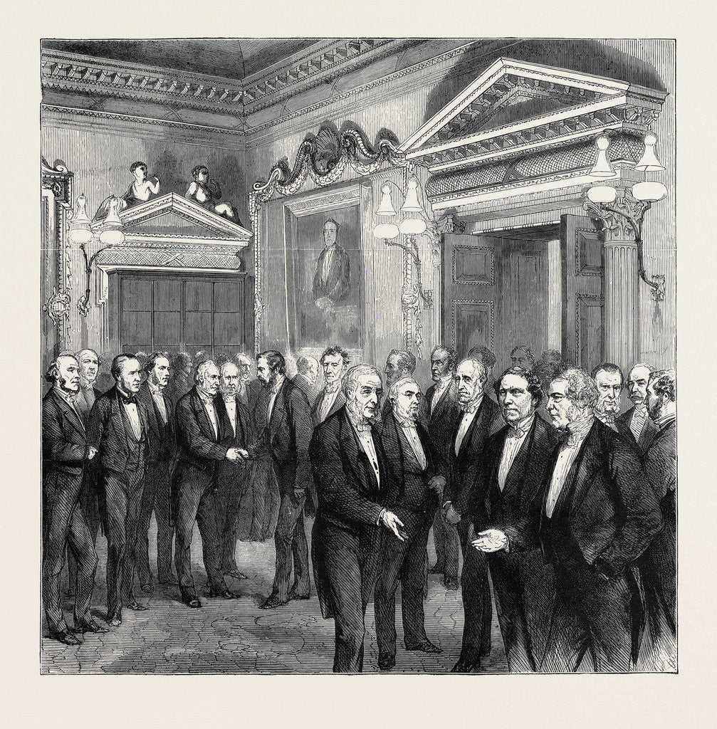 Detail of Soirée at the Royal Society, 1870 by Anonymous