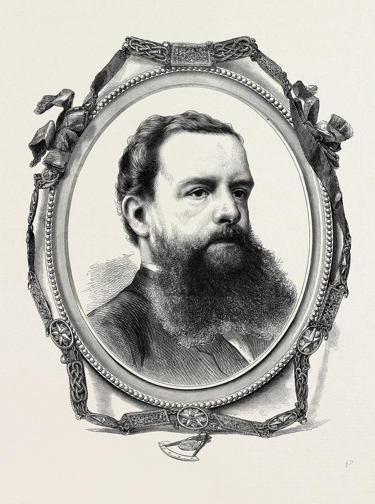 Detail of The Right Honourable the Earl De Grey and Ripon, K.G., Most Worshipful Grand Master of Masons, 1870 by Anonymous