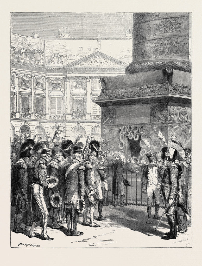 Detail of Soldiers of the First Empire in the Place Vendome, 1870 by Anonymous