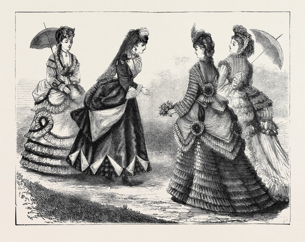 Detail of Paris Fashions for May, 1870 by Anonymous