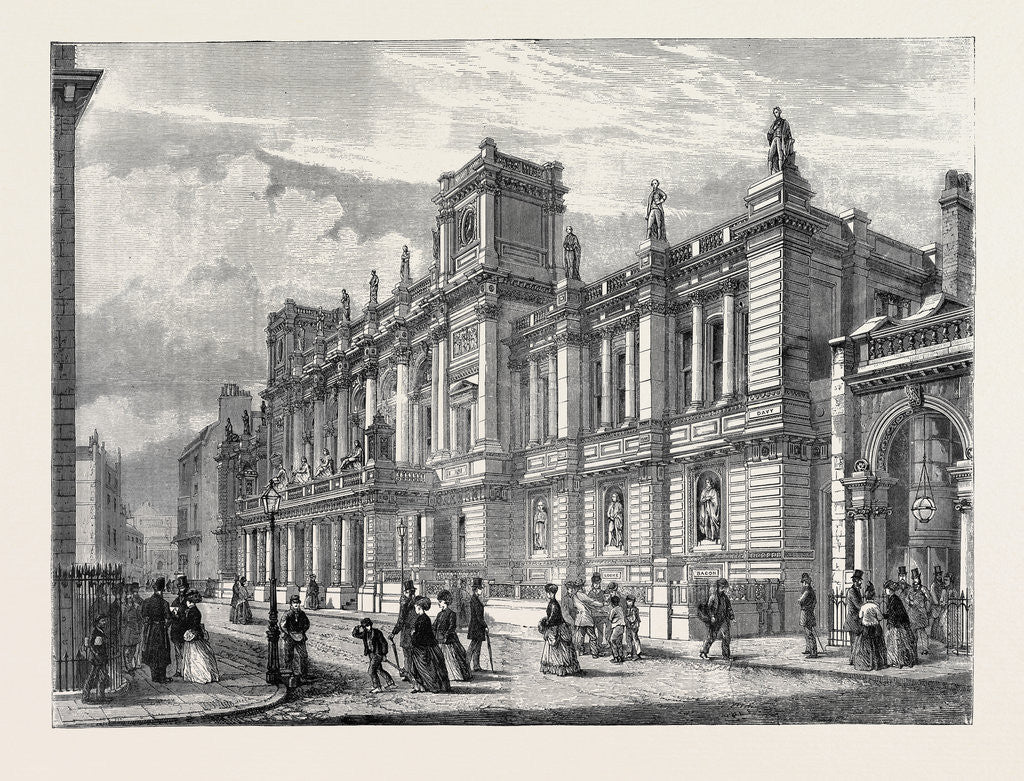 Detail of The New London University Buildings, Burlington Gardens, 1870 by Anonymous
