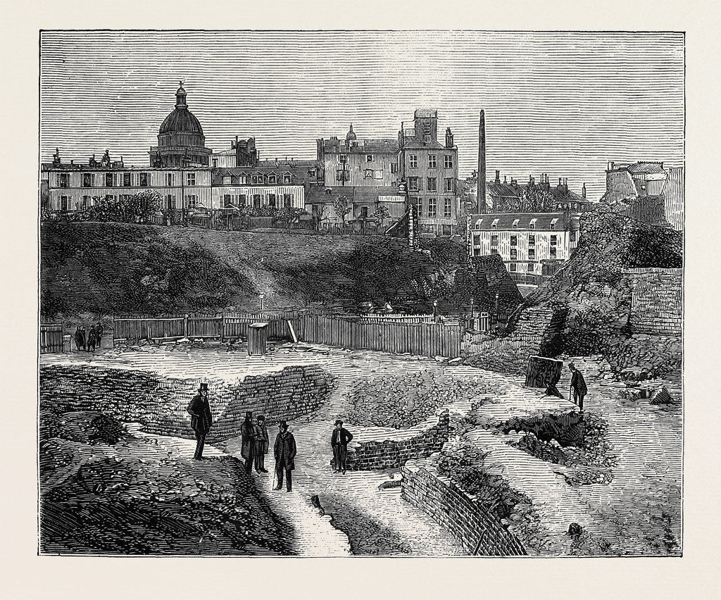 Detail of Northern Portion of the Gallo-Roman Remains of an Amphitheatre at Paris, 1870 by Anonymous