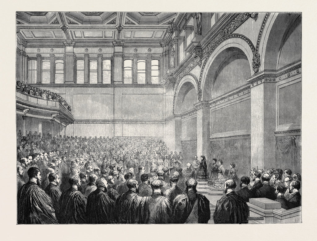 Detail of The Theatre of the New London University Buildings, the Opening Ceremony, 1870 by Anonymous