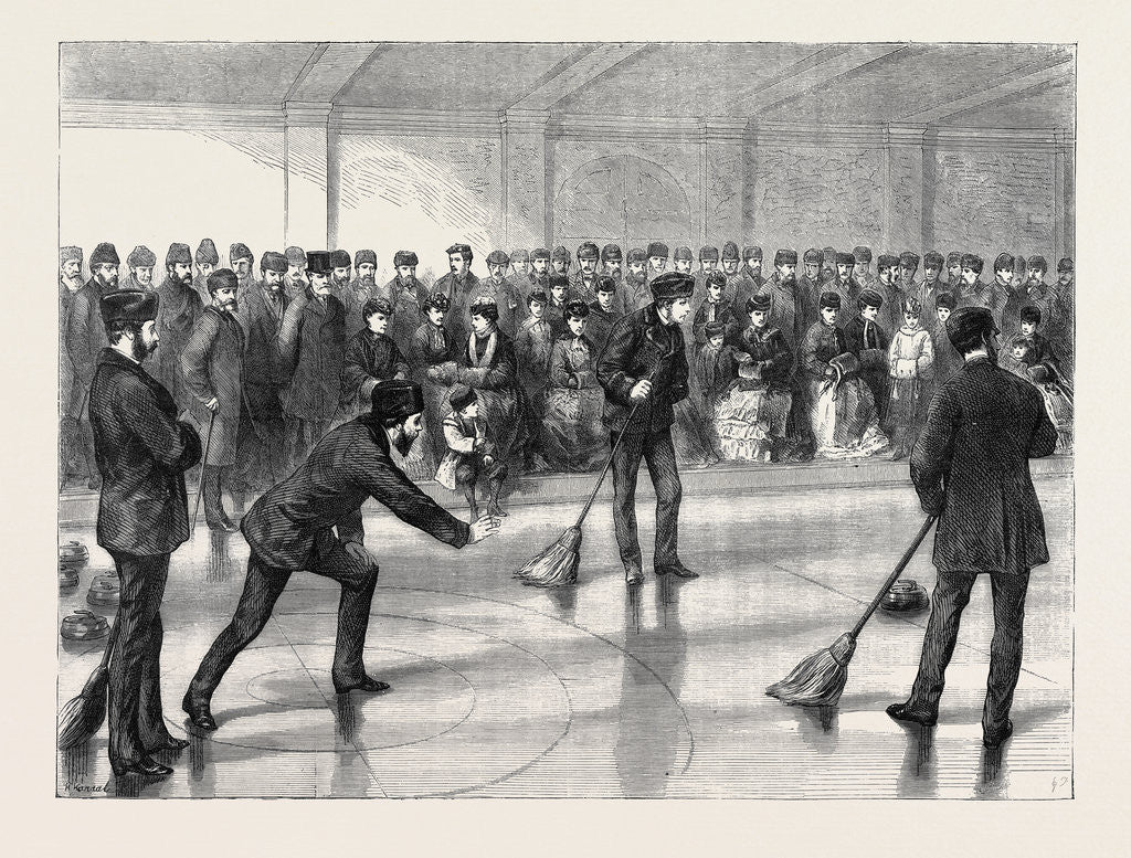 Detail of Prince Arthur Opening the Caledonia Curling Rink at Montreal, Canada, 1870 by Anonymous