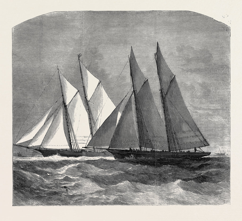 Detail of The Anglo-American Yacht Race Between the Sappho and the Cambria, 1870 by Anonymous