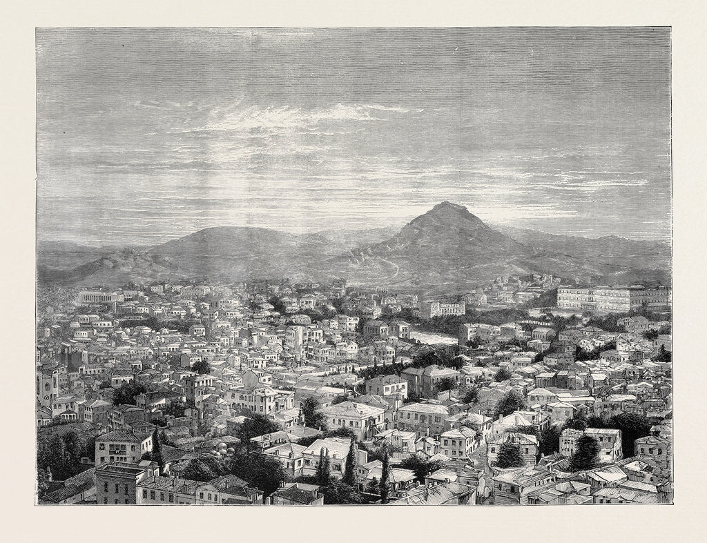 Detail of View of Modern Athens, 1870 by Anonymous