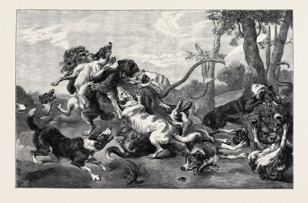Detail of The Lion Hunt by Anonymous