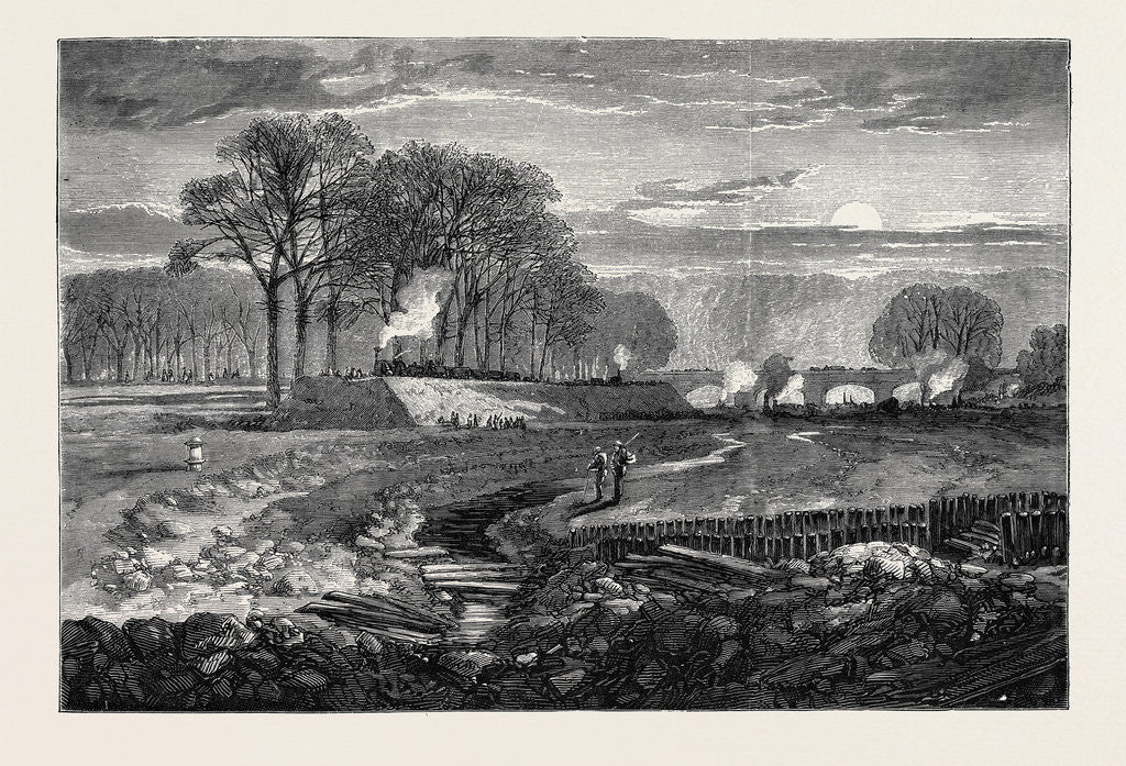 Detail of The Bed of the Serpentine, Hyde Park, During the Improvements, London, 1870 by Anonymous