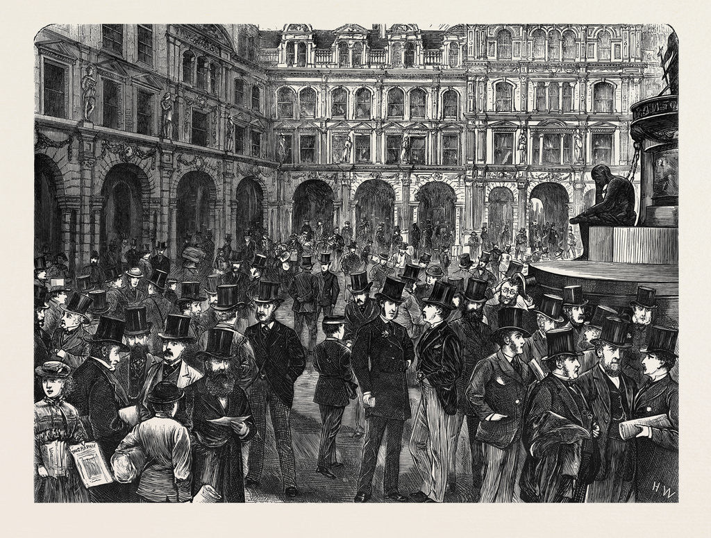 Detail of The Liverpool Exchange, a Sketch on the Flags, 1870 by Anonymous