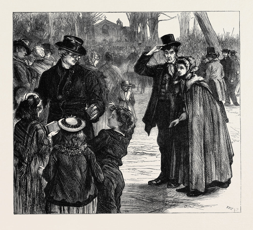 Detail of Irish Sketches: Going to Mass, 1870 by Anonymous