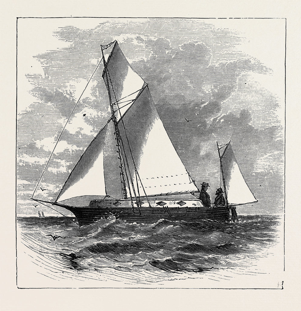 Detail of The City of Ragusa, a Vessel on Its Way from Great Britain to New York Across the Atlantic, 1870 by Anonymous