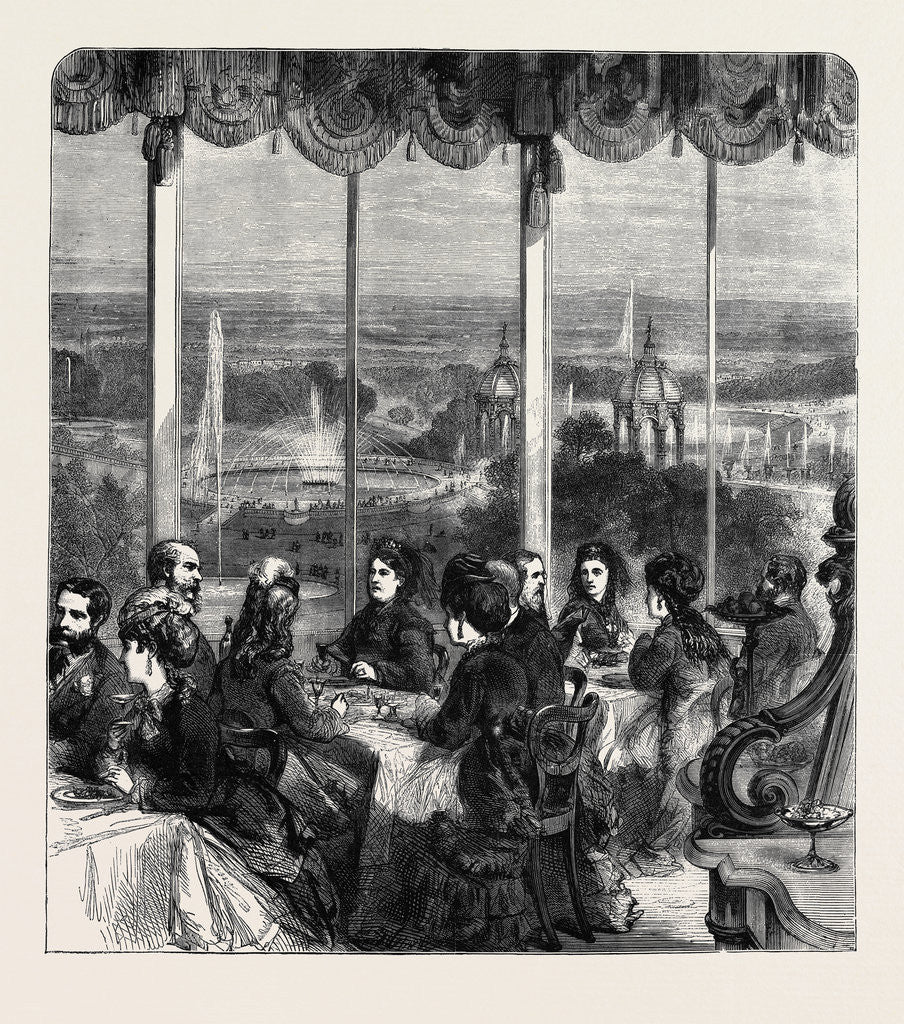 Detail of View from the Crystal Palace Grand Saloon Summer Dining Room, 1870 by Anonymous