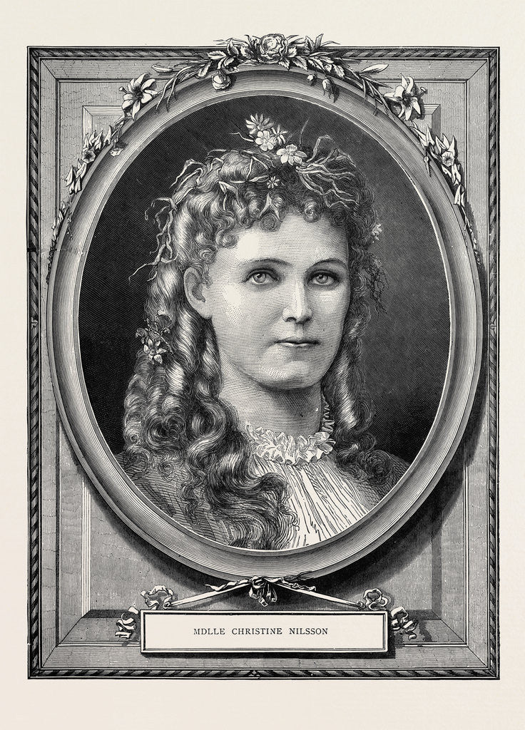 Detail of Mdlle Christine Nilsson, 1870 by Anonymous